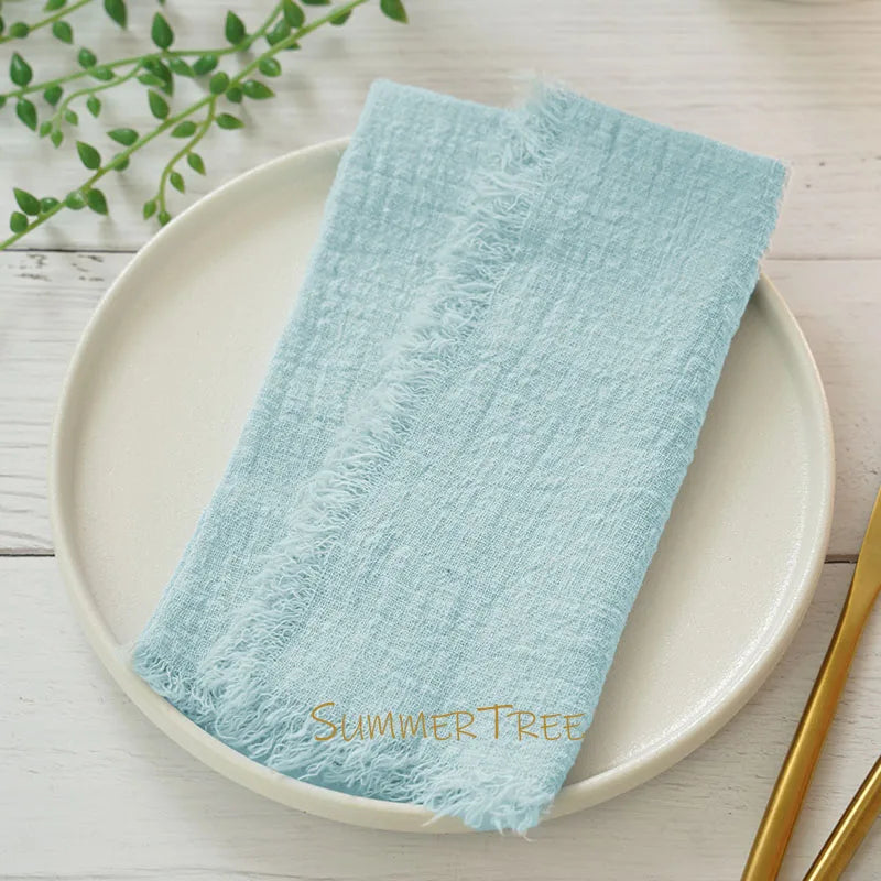 Serviette de table gaze de coton style rustique