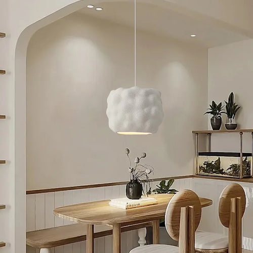 Suspension nordique Wabi Sabi Style crémeux E27 pour Restaurant Bar chambre salon