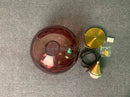 Lustre boule de verre coloré nordique lampes suspendues moderne Grain d'eau Restaurant cuisine luminaire suspendu chambre lampe de chevet