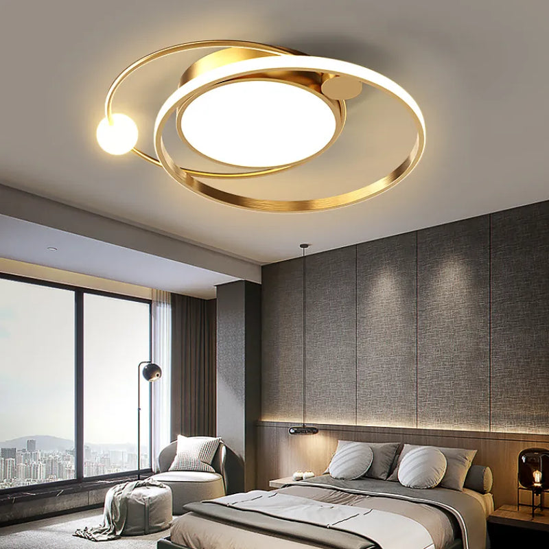 Lustres nordique moderne or