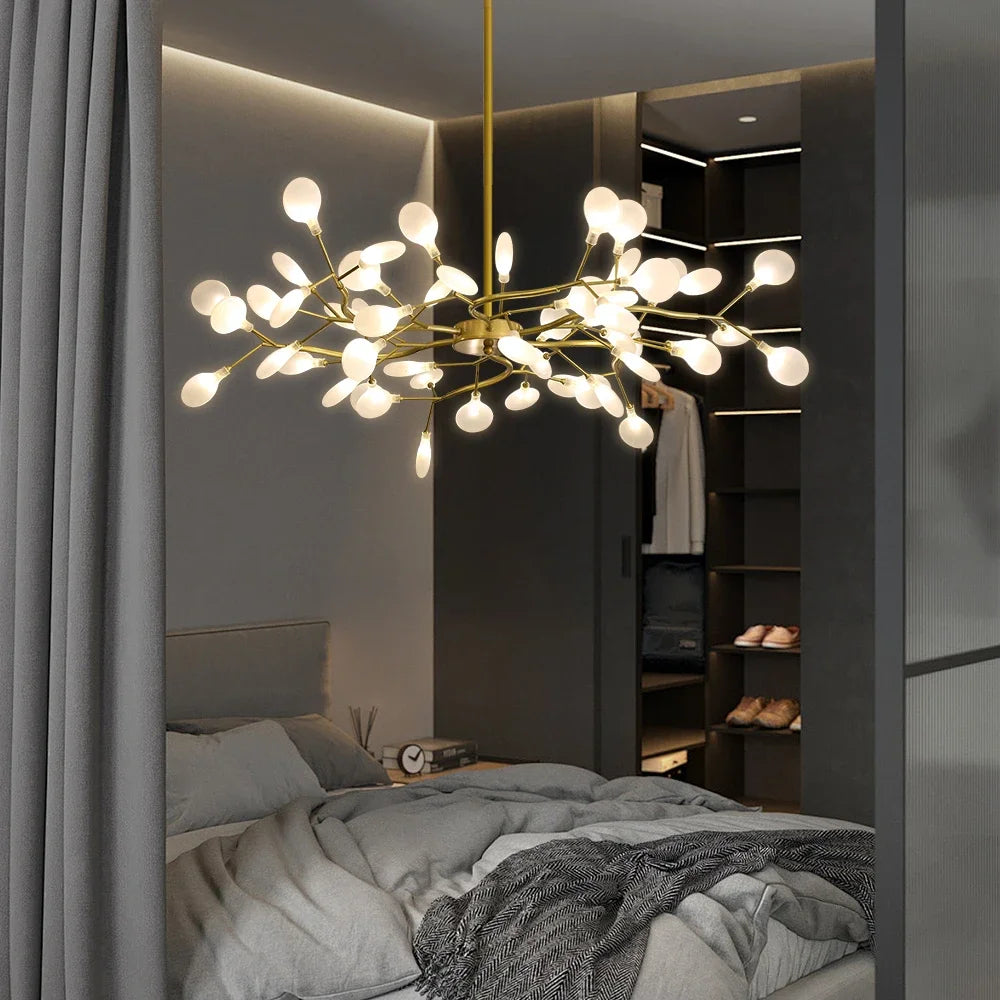 plafonnier en verre branches de luciole design moderne et élégant - vue 7 sur 11