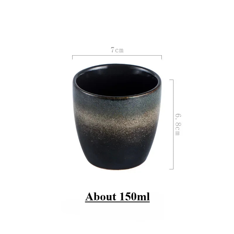 Tasse à thé japonaise en grès style minimaliste - vue 7 sur 7