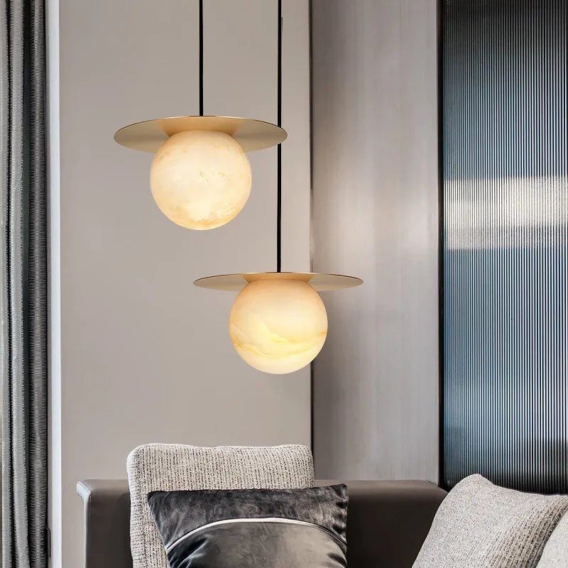 Suspension moderne avec marbre design - vue 6 sur 27