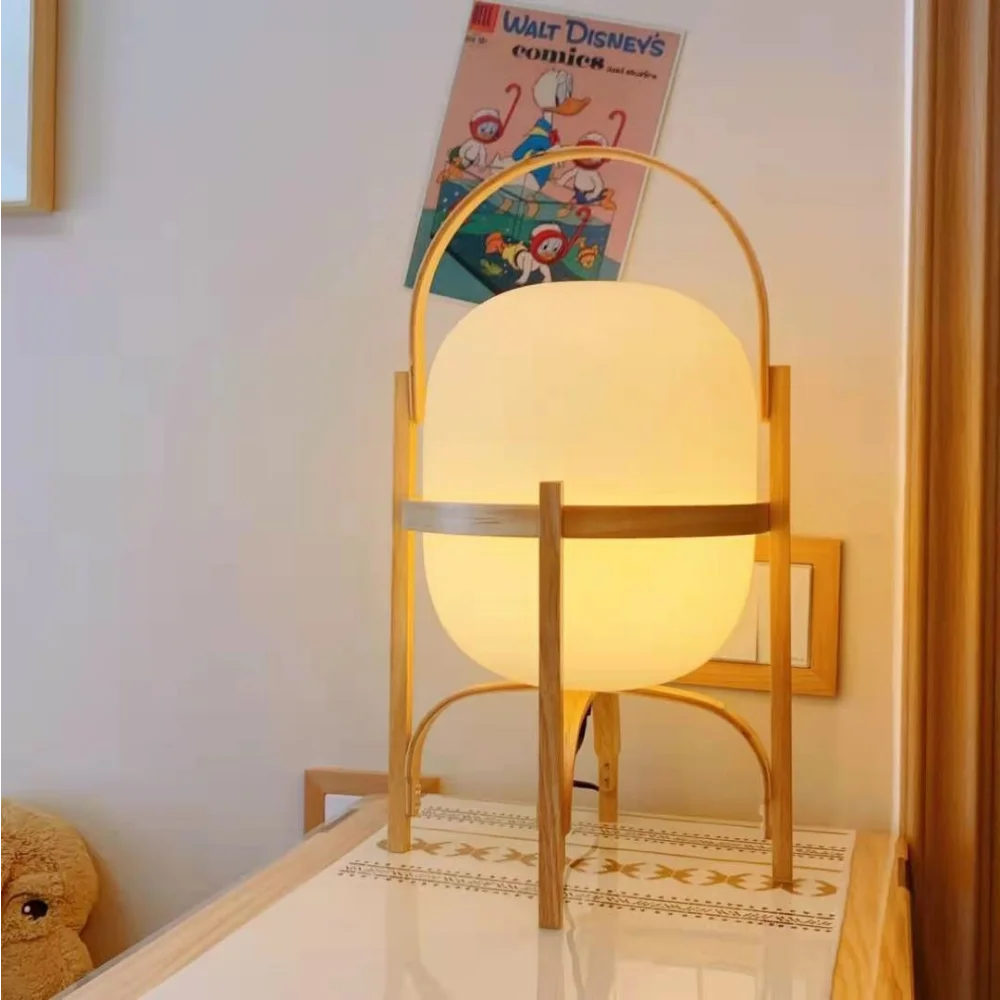 Lampe de bureau Led en bois nordique - vue 6 sur 12