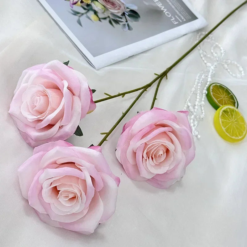 branches de roses artificielles en soie pour décoration élégante - vue 32 sur 40