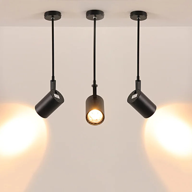 plafonnier télescopique led pour magasin et galerie d'art sur rail - vue 2 sur 7