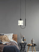 lustre en verre noir et blanc design moderne élégant