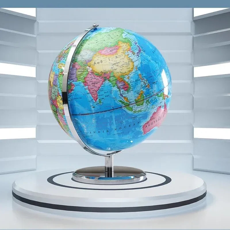 Globe lumineux éducatif version anglaise carte du monde