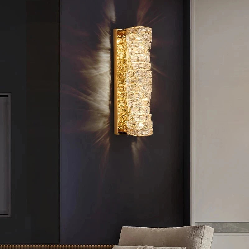 Applique murale en cristal de styliste moderne - vue 7 sur 14