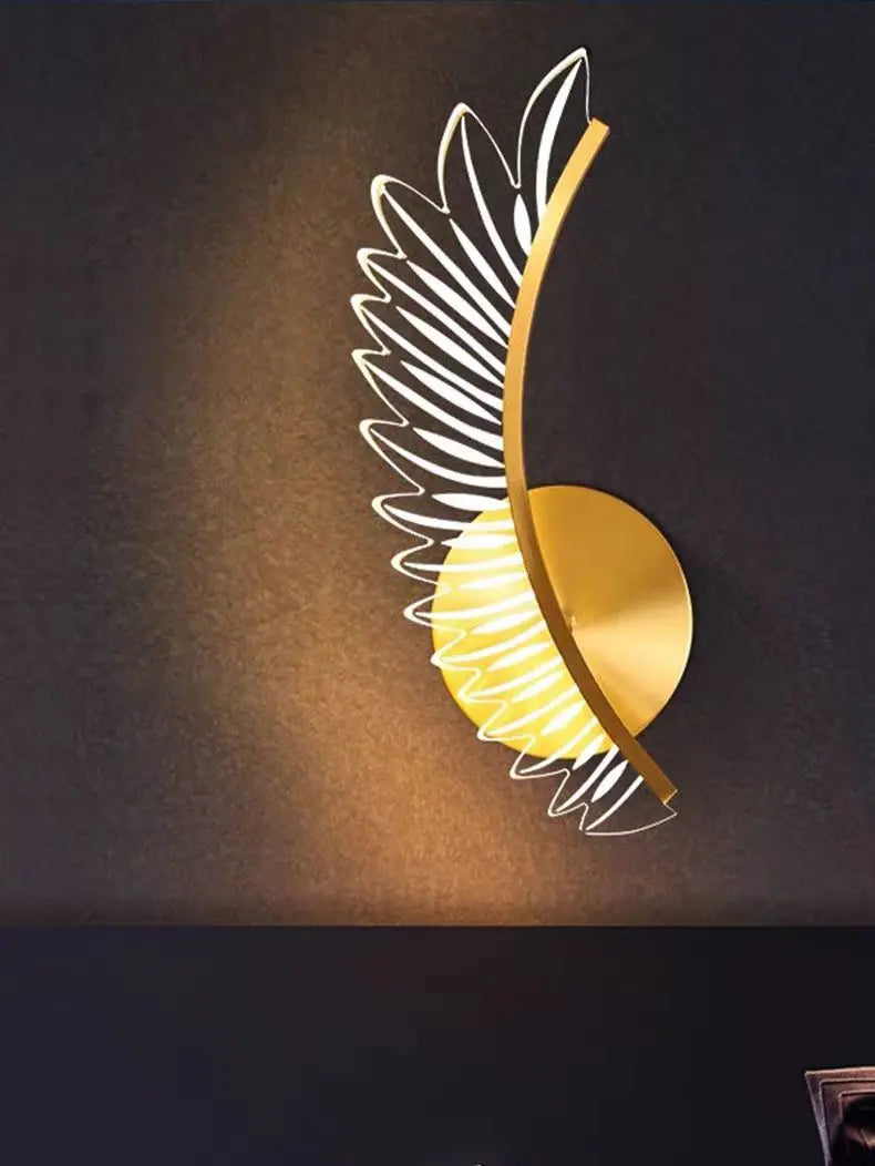 applique murale led design moderne ailée pour hôtel villa