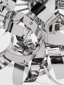 lustre post-moderne de luxe en acier inoxydable pour hôtel