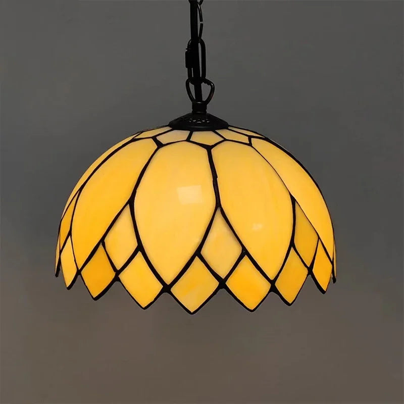 suspension tiffany à feuilles pour décoration intérieure élégante - vue 5 sur 6