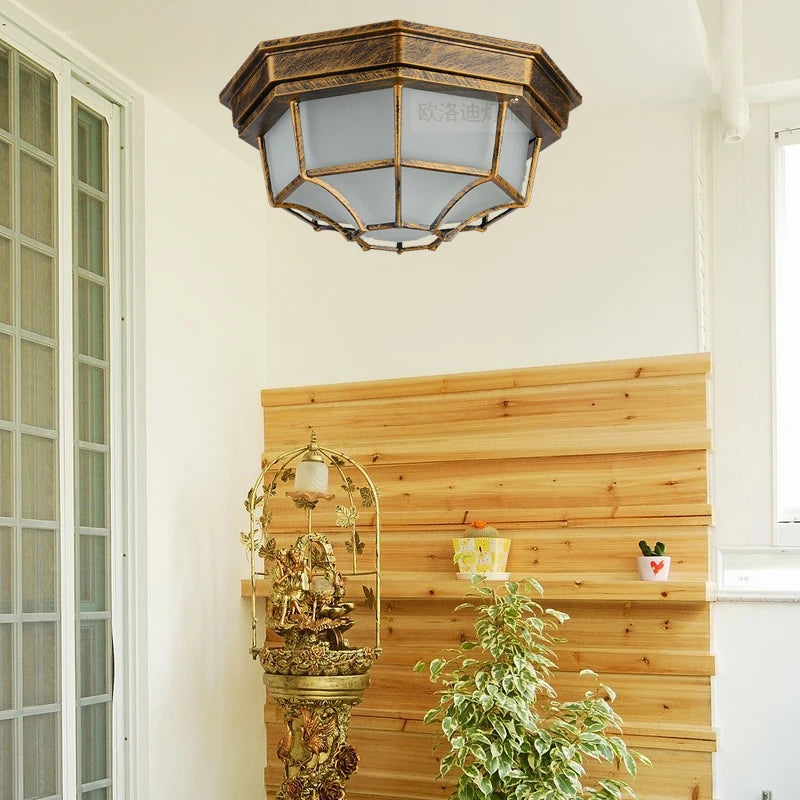 plafonnier led minimaliste extérieur étanche pour espaces modernes - vue 4 sur 9