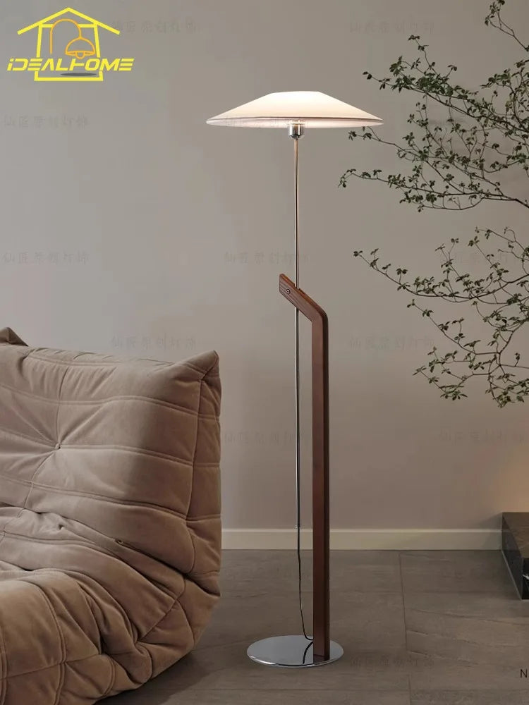 lampadaire en bois massif japonais wabi-sabi design bauhaus décoratif - vue 2 sur 7