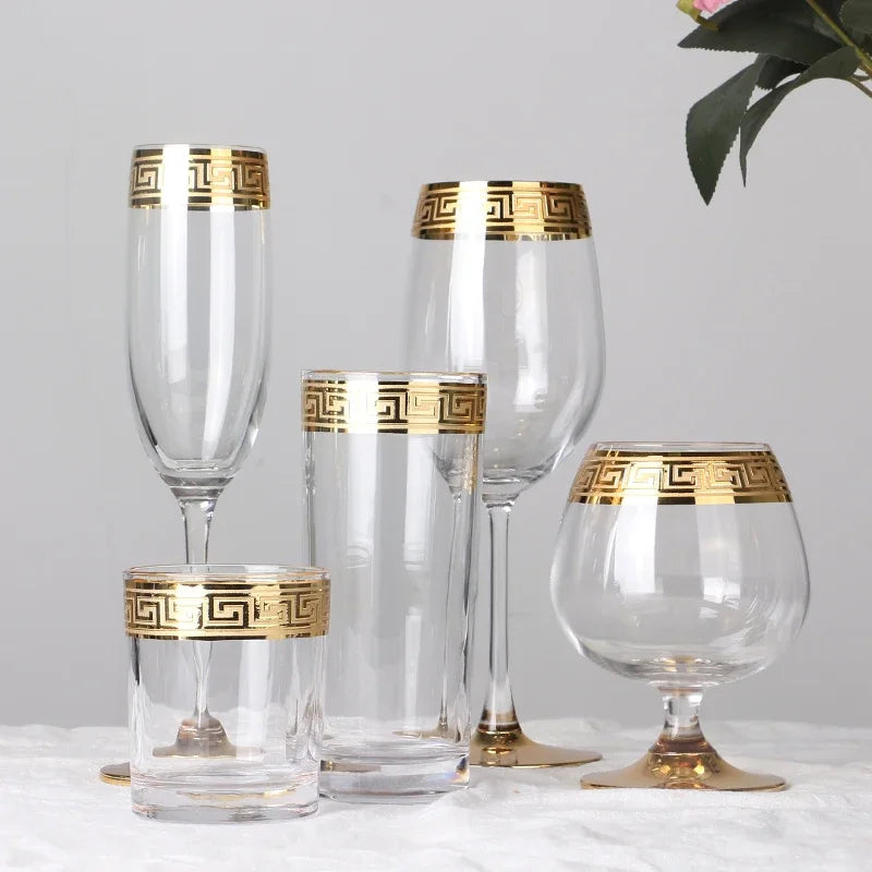 Verre champagne cristal style europeen bordure elegante - vue 2 sur 7