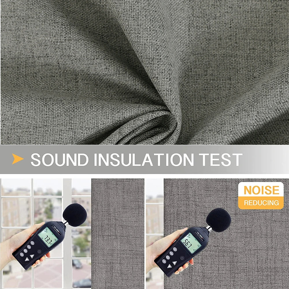 Rideau occultant faux lin sur mesure isolant thermique