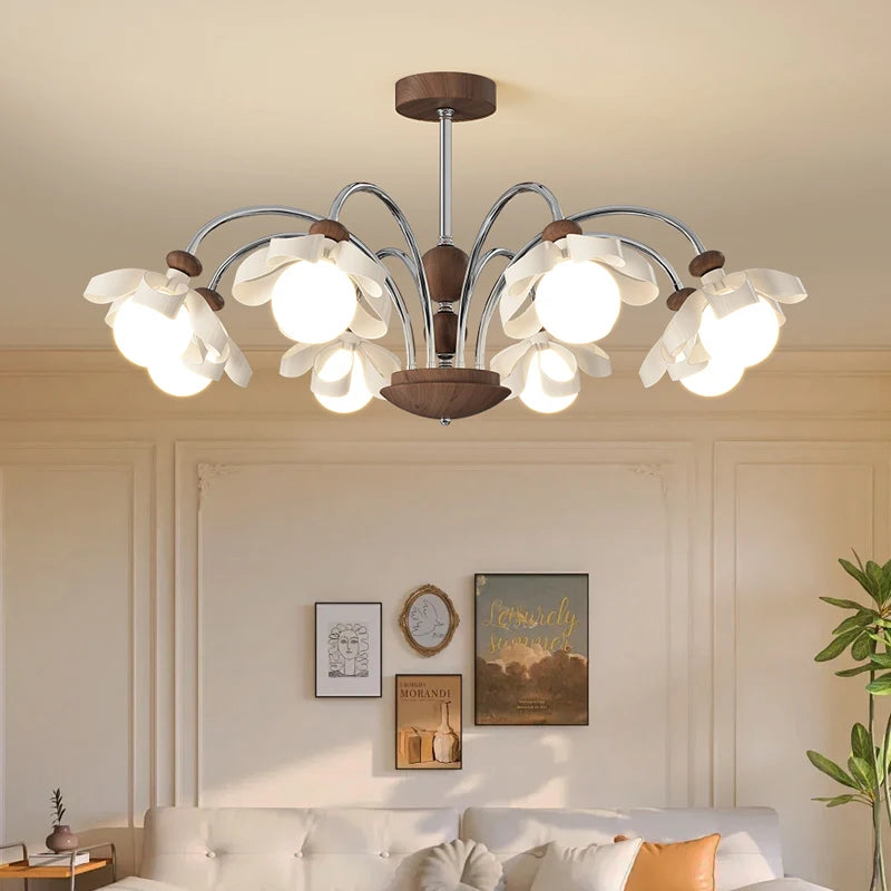 lustre médiéval à fleurs style rétro pour ambiance agréable - vue 3 sur 9