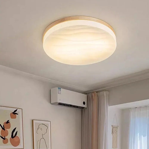 Lampe plafonnier bois nordique moderne