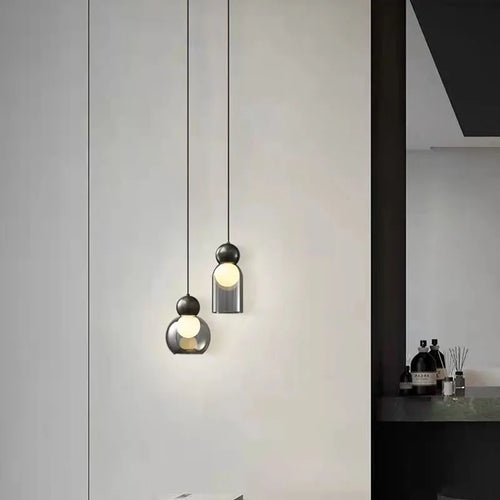 lampe suspendue en verre moderne pour décoration intérieure réglable