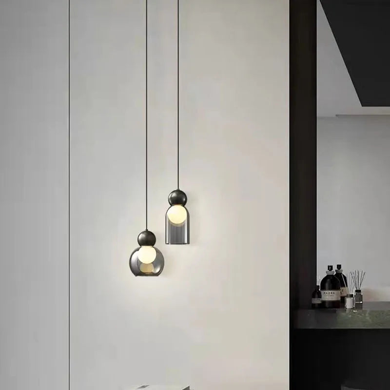 suspension moderne en verre pour décoration intérieure