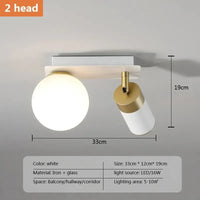 Plafonnier LED en verre nordique à longue bande