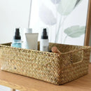 panier de rangement en paille tressée pour organisation