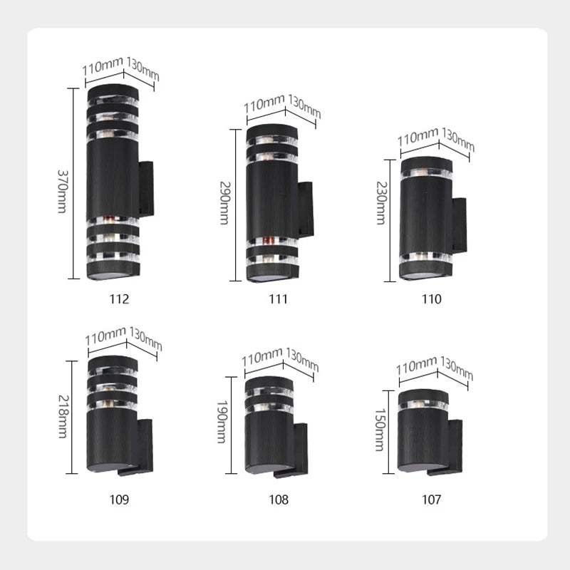 applique murale led extérieure en demi-cercle design pour espaces extérieurs - vue 7 sur 12