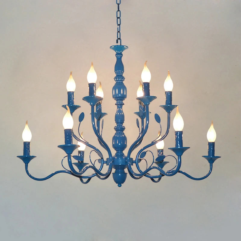 lustre rétro en fer noir style vintage industriel pour éclairage intérieur - vue 3 sur 24