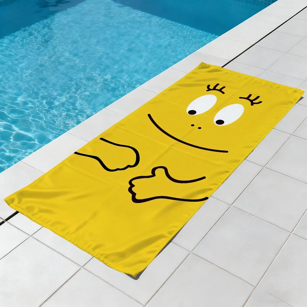 Serviette de plage barbapapa dessin animé séchage rapide - vue 6 sur 7