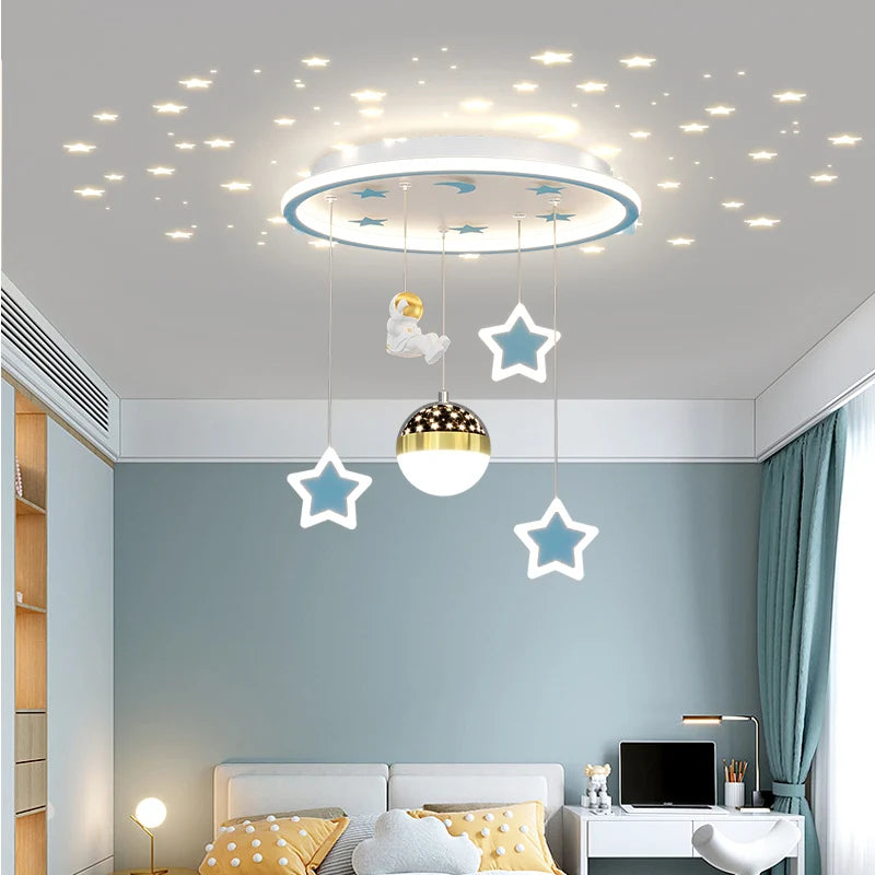 Plafonnier LED en forme d'étoile pour chambre d'enfant - vue 7 sur 9