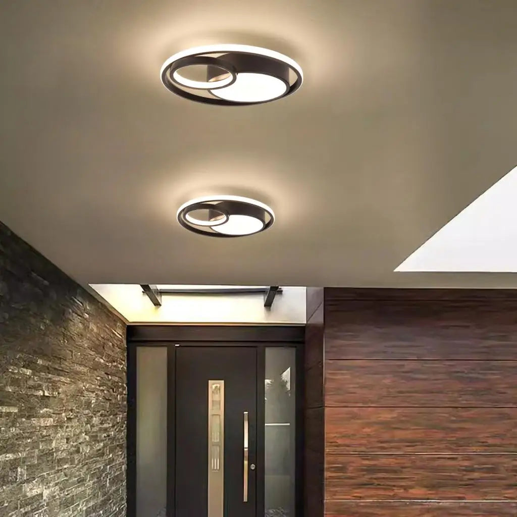 Plafonnier led moderne 3 couleurs maison - vue 5 sur 8
