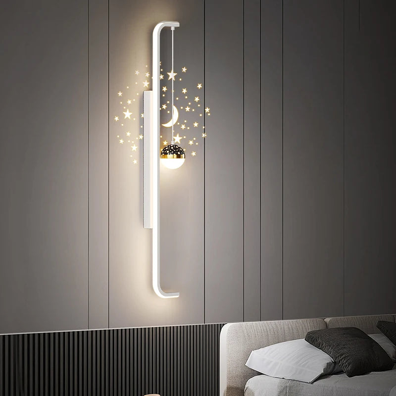 Applique murale longue noir blanc moderne - vue 6 sur 17