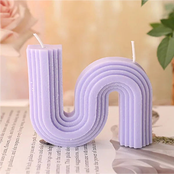 bougies parfumées géométriques en forme de u pour décoration intérieure - vue 10 sur 22