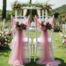 Chemin de table gaze transparente décoration mariage fête élégante