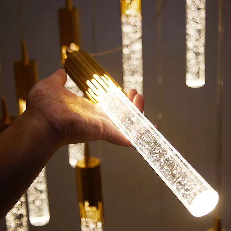 Suspension en cristal de luxe pour décoration intérieure