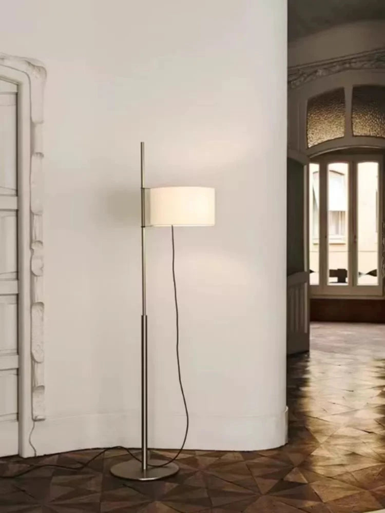 lampadaire moderne minimaliste avec abat-jour en tissu rétro - vue 4 sur 8