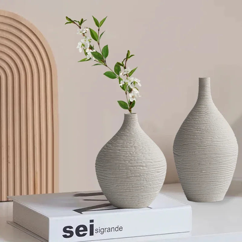 vase décoratif en céramique luxe nordique pour intérieur et bureau - vue 5 sur 10