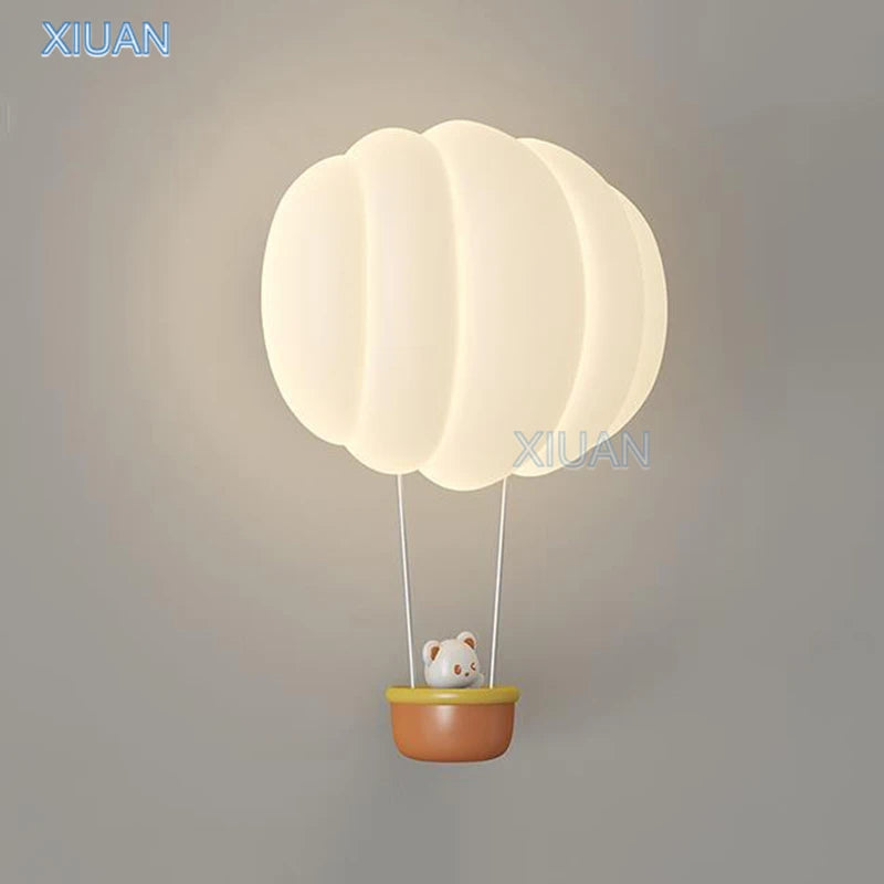 Applique murale romantique forme ballon air chaud lampe décorative intérieure