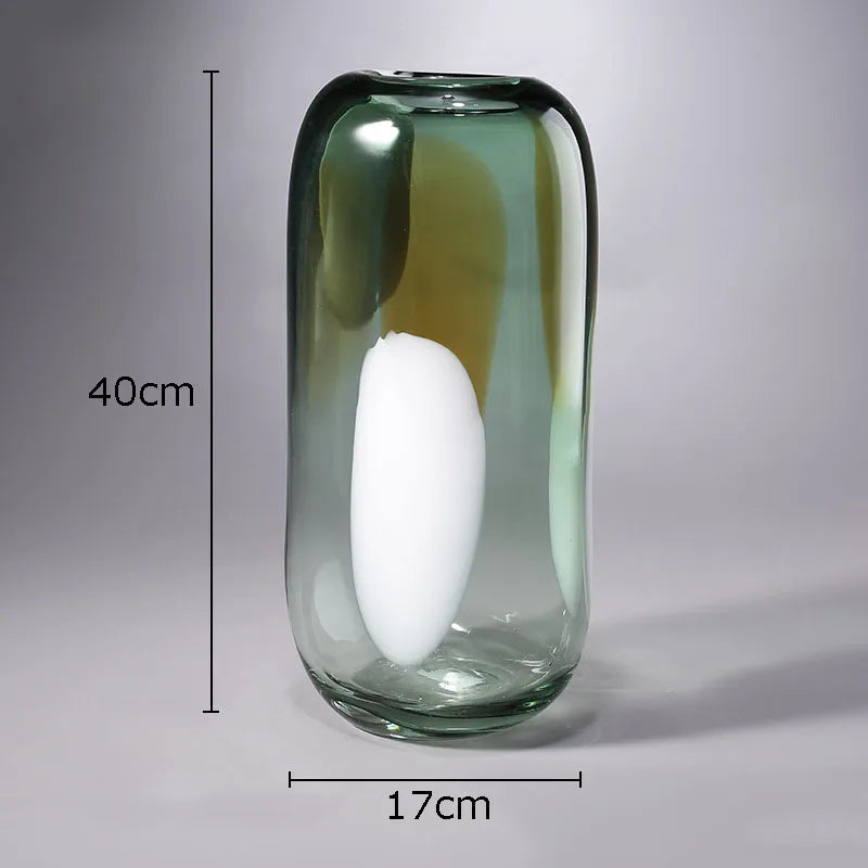 vase en verre ondulé pour décoration florale moderne - vue 9 sur 11