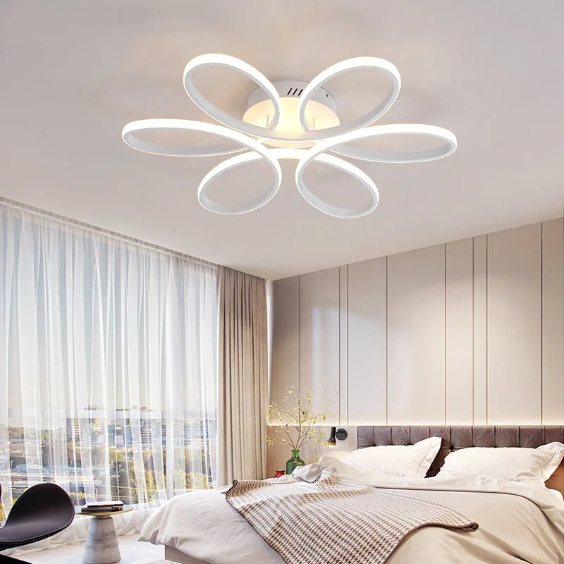 Plafonnier Led à fleurs de luxe moderne - vue 5 sur 6