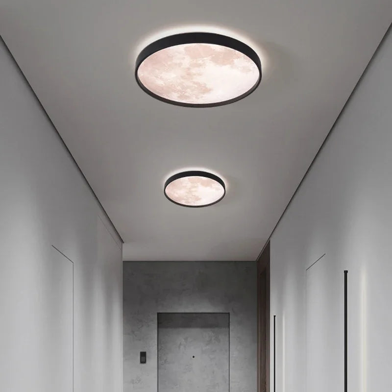 plafonnier led créatif en forme de lune design moderne décoratif - vue 5 sur 14
