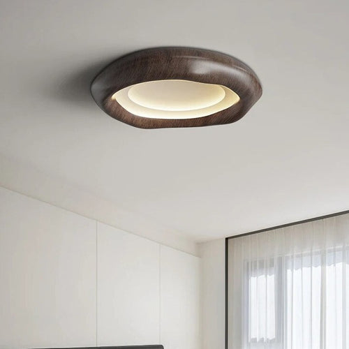 Plafonnier créatif en bois de noyer