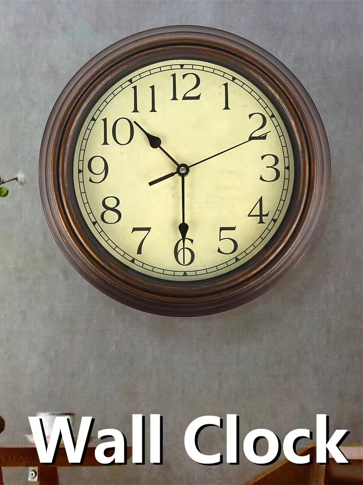 horloge murale rétro silencieuse pour décoration intérieure élégante - vue 6 sur 5