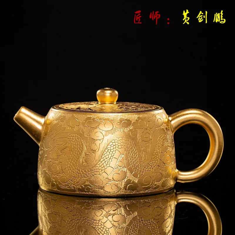 Theiere yixing artisanale dragon phoenix style chinois luxe
