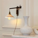 lampe moderne en bois de noyer avec lumière led décorative