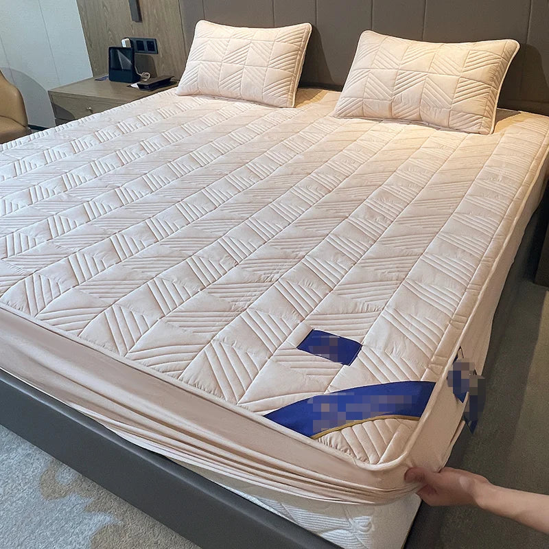 housse de matelas lavable matelassée respirante avec élastique 2022