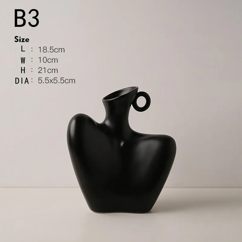 vase humain créatif en céramique pour décoration moderne - vue 6 sur 10