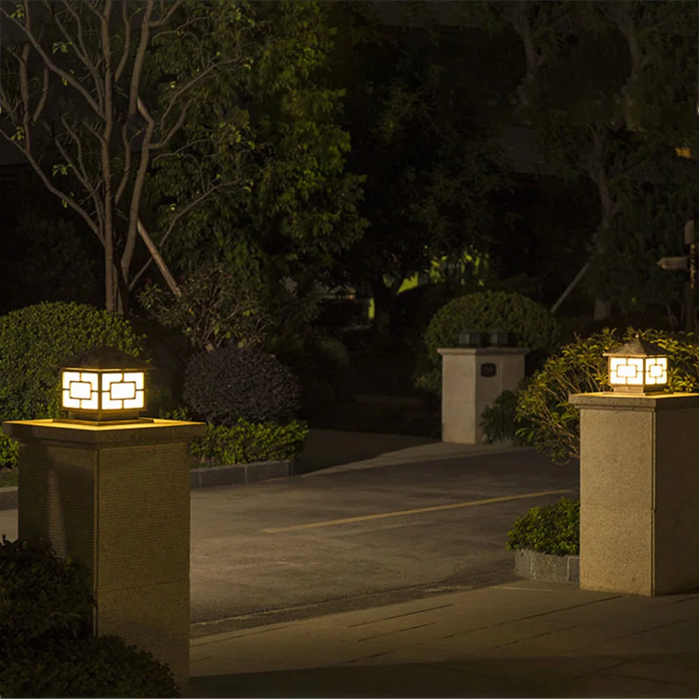 lampe extérieure rétro pour éclairage de jardin et chemin - vue 8 sur 8