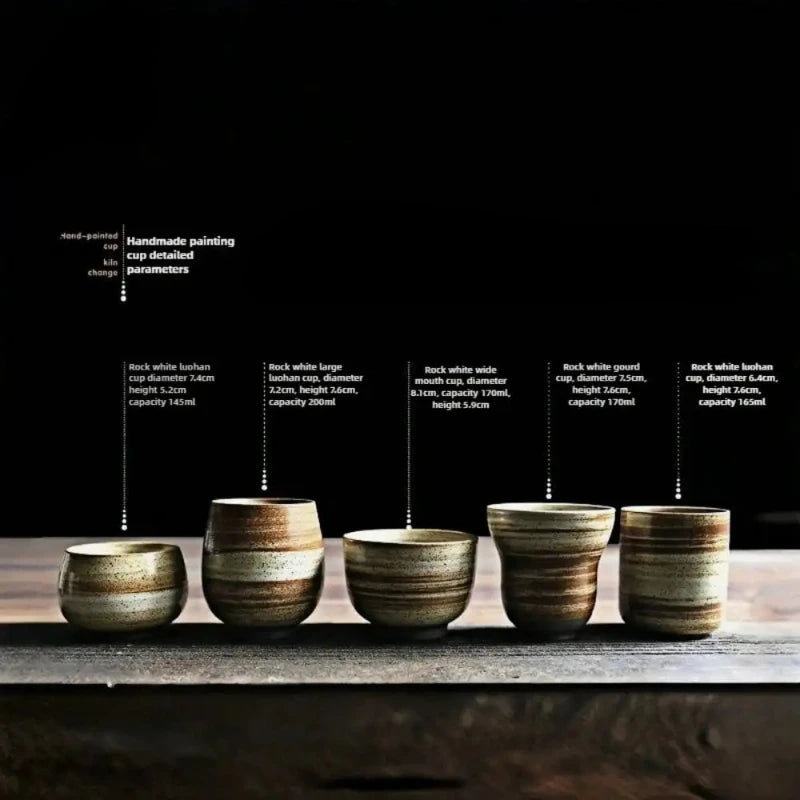 Mug raku japonais ceramique style vintage texture naturelle