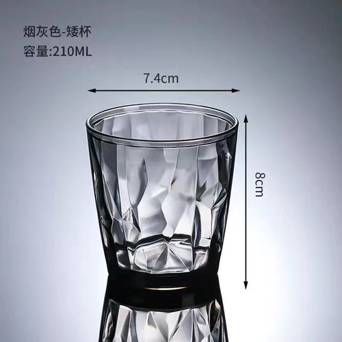 Verres incassables acrylique style texture reutilisables fete maison